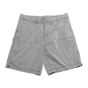 Toad&Co Turnpike Shorts Mens 36 Blue White Striped Organic Cotton Stretch Casual